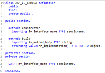 Lambda Definition Code